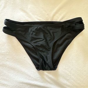 Express Black Bikini Bottoms with Cutout Sides